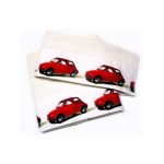 Set Asciugamani con la vecchia Fiat 500