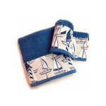 Set asciugamani con barche