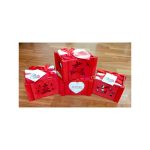 Cestino rosso con lavette