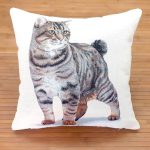 cuscino in gobelin con gatto
